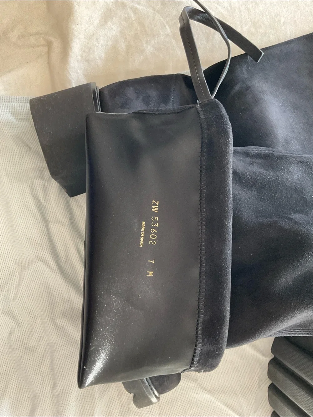 Stuart Weitzman Black Over-the-Knee Lug Sole Boots
